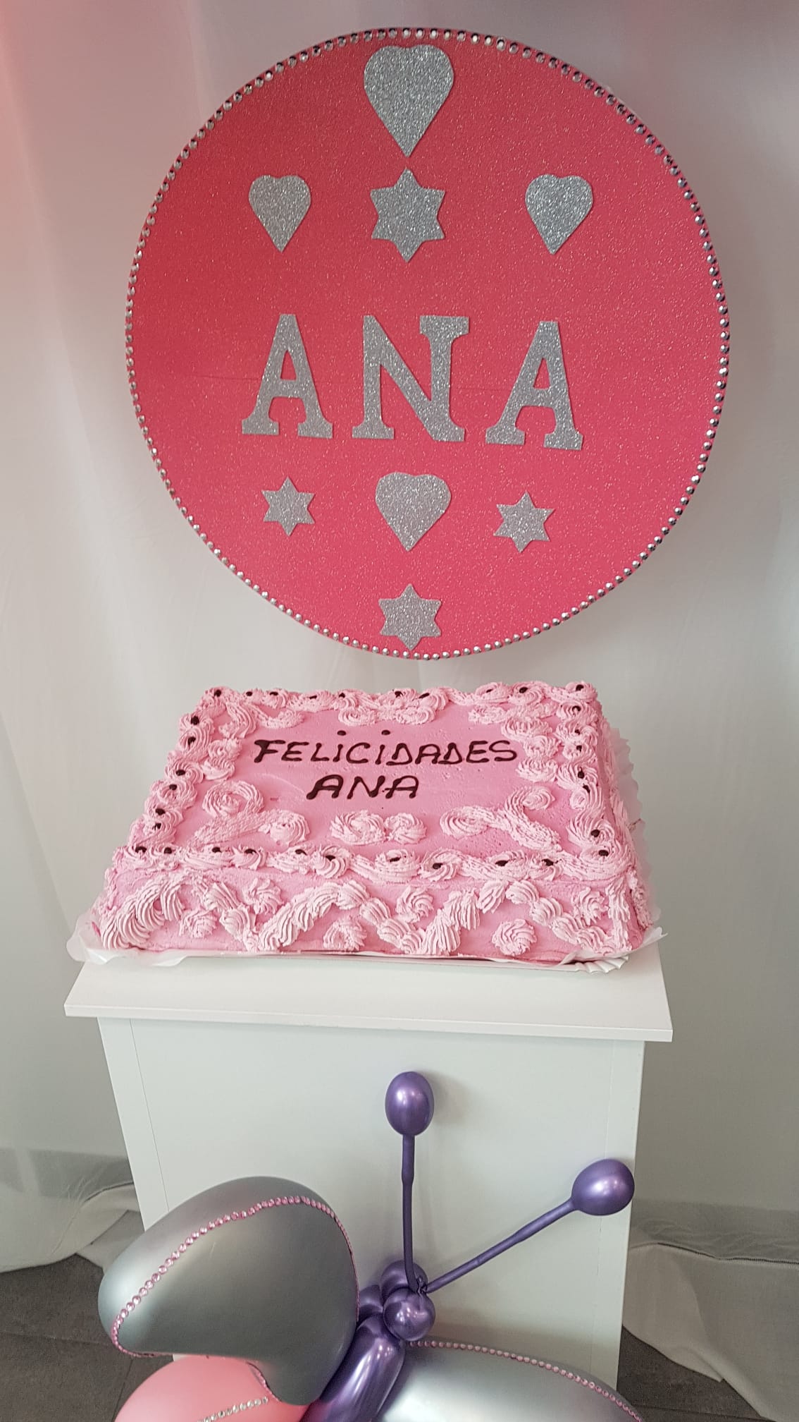 Decoración con globos para baby shower