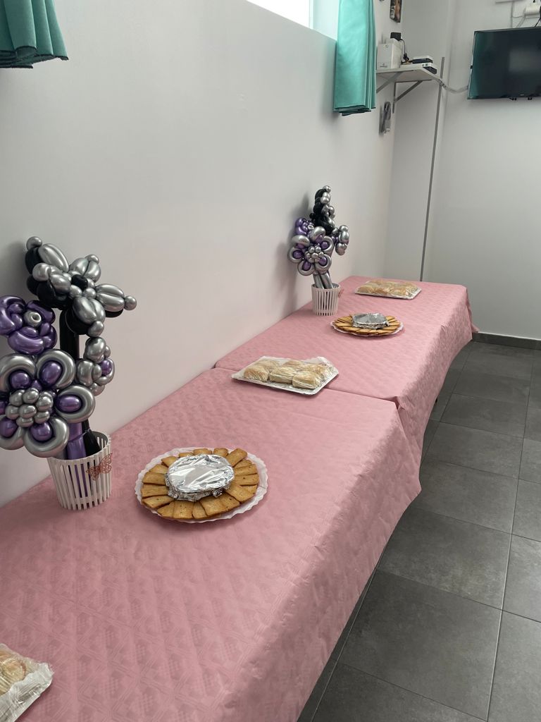 Decoración de globos rosa